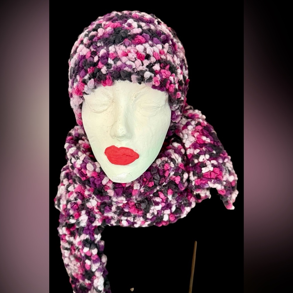 Scarf And Hat Set by Cejon. Scarf Measures 74” Stylish, Soft & Warm